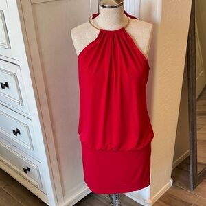 Vintage Cache 6 metal neckline mini dress